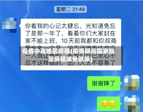 疫情中高地区房租(疫情期间国家规定房租减免政策)