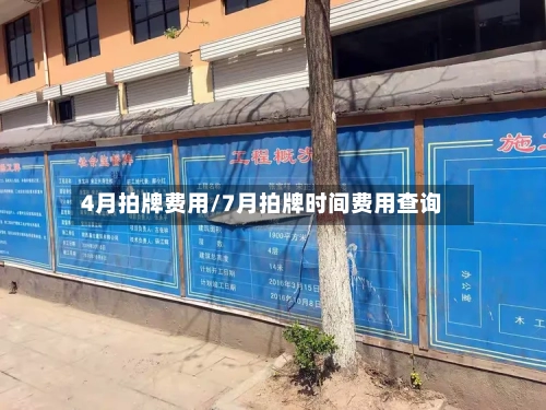 4月拍牌费用/7月拍牌时间费用查询-第2张图片
