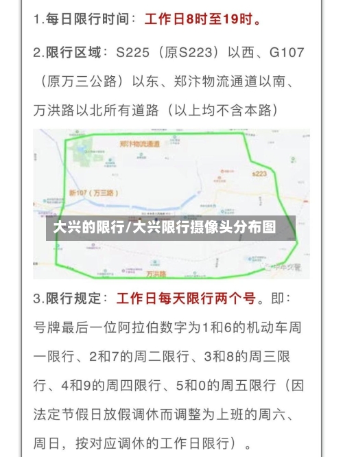 大兴的限行/大兴限行摄像头分布图-第3张图片