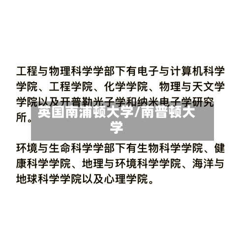 英国南浦顿大学/南普顿大学-第2张图片