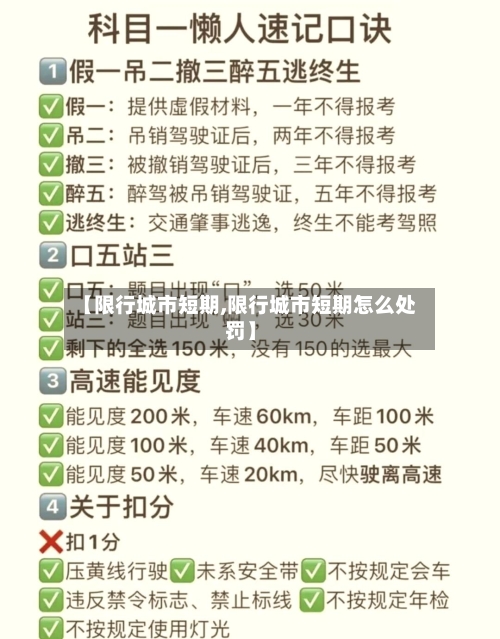 【限行城市短期,限行城市短期怎么处罚】-第2张图片