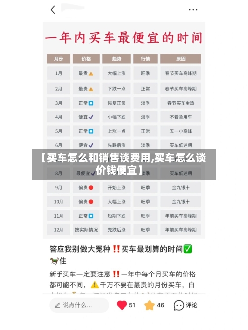 【买车怎么和销售谈费用,买车怎么谈价钱便宜】-第2张图片