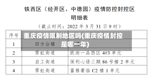 重庆疫情限制地区吗(重庆疫情封控是哪一年)-第2张图片