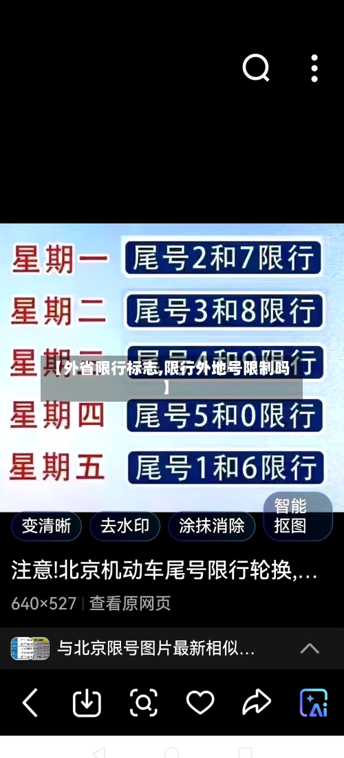 【外省限行标志,限行外地号限制吗】-第2张图片