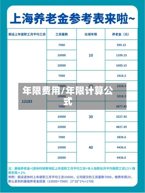 年限费用/年限计算公式