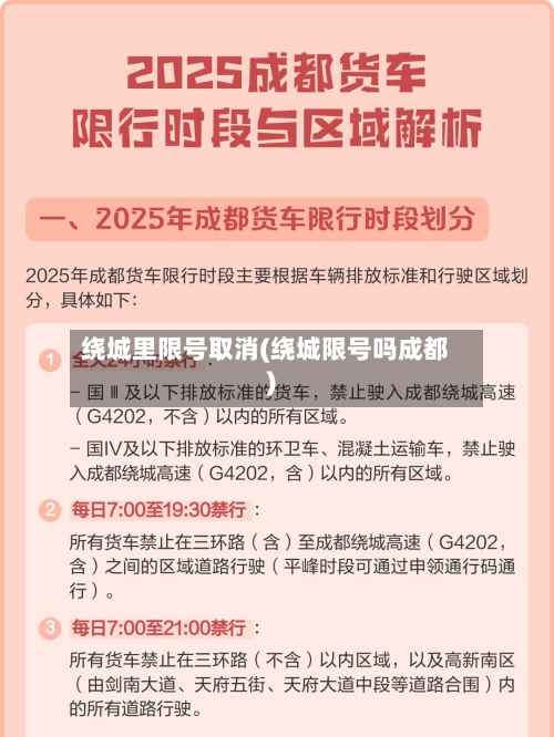 绕城里限号取消(绕城限号吗成都)-第2张图片