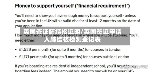 英国签证肺结核证明/英国签证申请人肺结核检测登记表-第2张图片