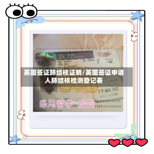 英国签证肺结核证明/英国签证申请人肺结核检测登记表-第3张图片