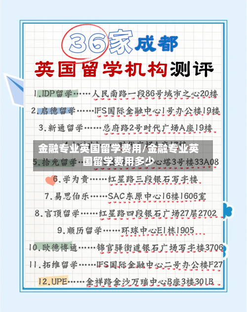 金融专业英国留学费用/金融专业英国留学费用多少
