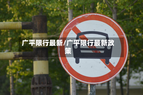 广平限行最新/广平限行最新政策-第3张图片