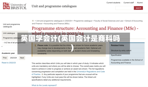 英国学会计(英国会计是商科吗)