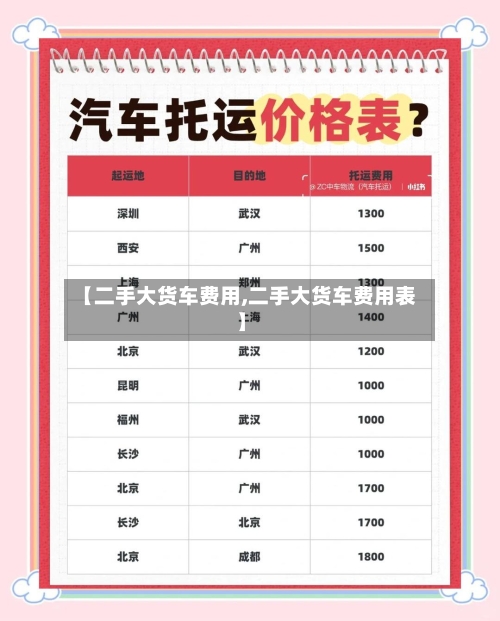 【二手大货车费用,二手大货车费用表】-第2张图片