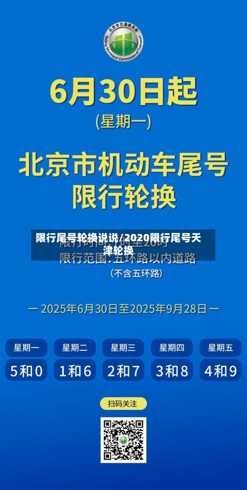 限行尾号轮换说说/2020限行尾号天津轮换-第3张图片