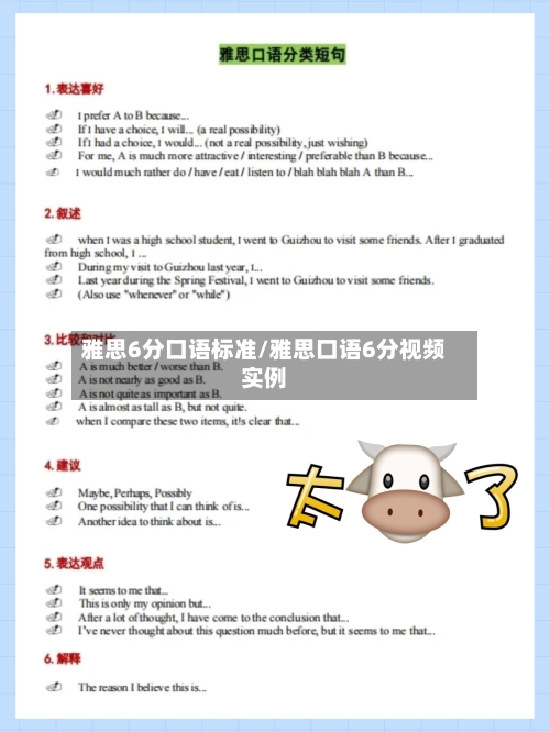雅思6分口语标准/雅思口语6分视频实例