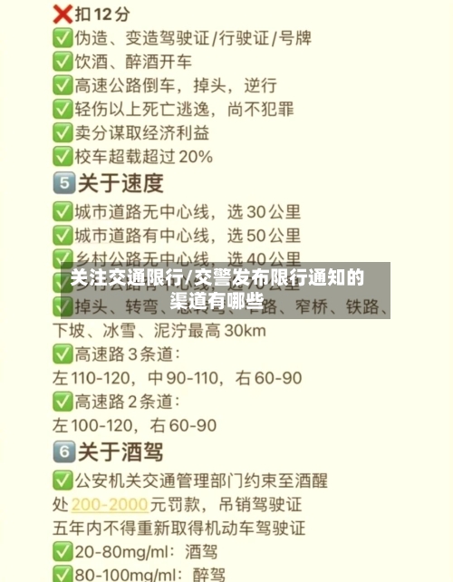 关注交通限行/交警发布限行通知的渠道有哪些-第2张图片