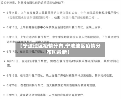 【宁波地区疫情分布,宁波地区疫情分布图最新】