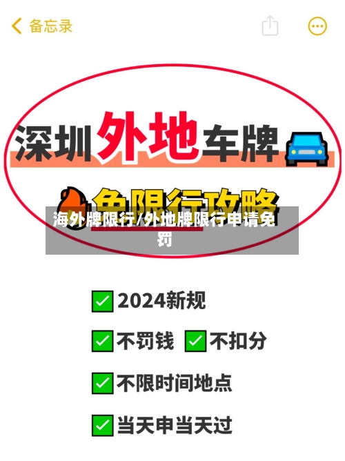 海外牌限行/外地牌限行申请免罚-第2张图片