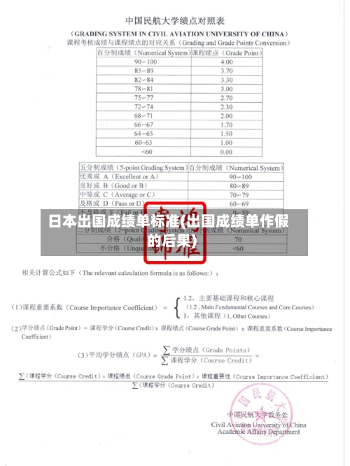 日本出国成绩单标准(出国成绩单作假的后果)