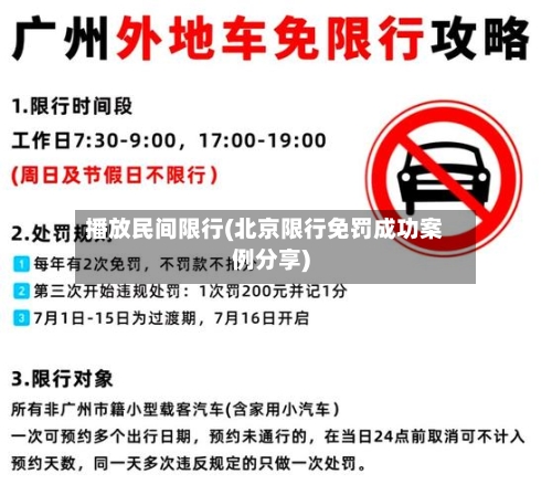 播放民间限行(北京限行免罚成功案例分享)