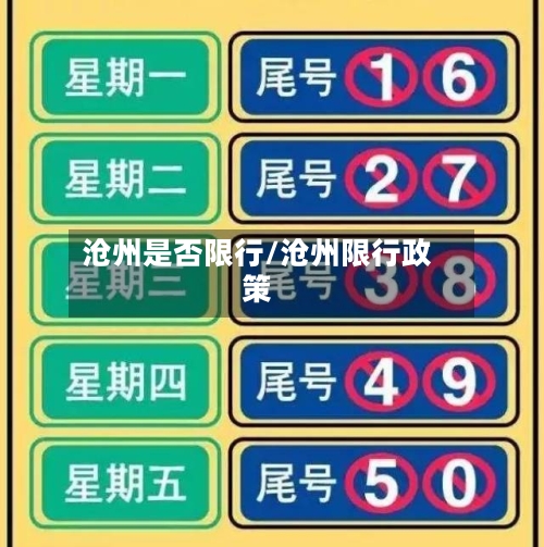 沧州是否限行/沧州限行政策-第2张图片