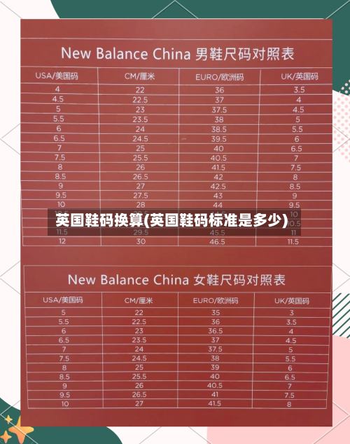 英国鞋码换算(英国鞋码标准是多少)