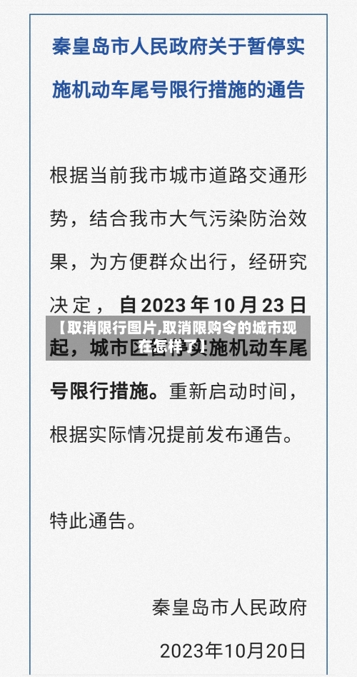 【取消限行图片,取消限购令的城市现在怎样了】