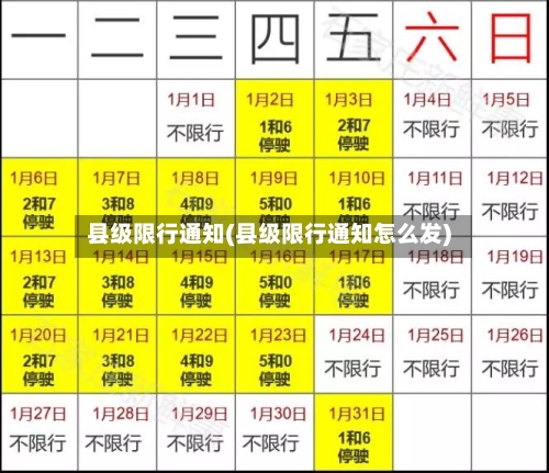 县级限行通知(县级限行通知怎么发)