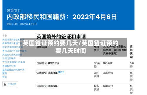 英国签证预约要几天/英国签证预约要几天时间