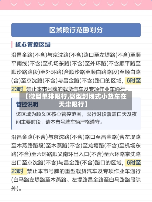 【微型单排限行,微型封闭式小货车在天津限行】