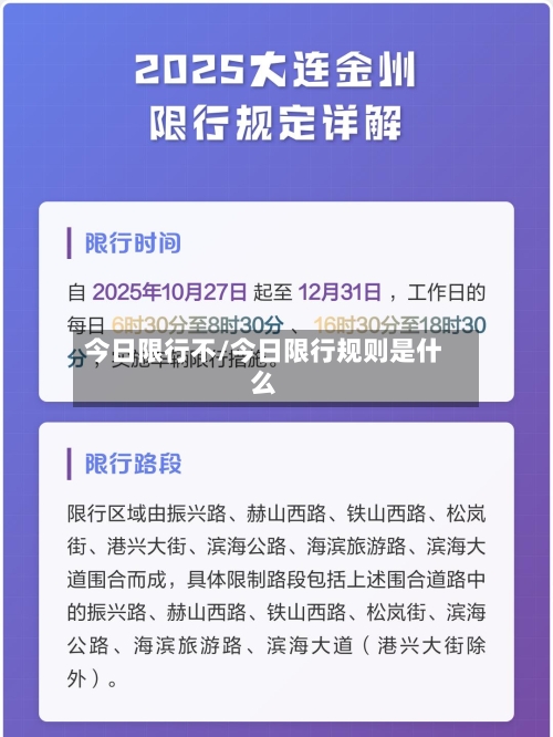 今日限行不/今日限行规则是什么