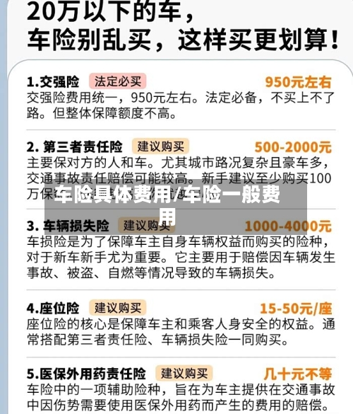 车险具体费用/车险一般费用-第3张图片