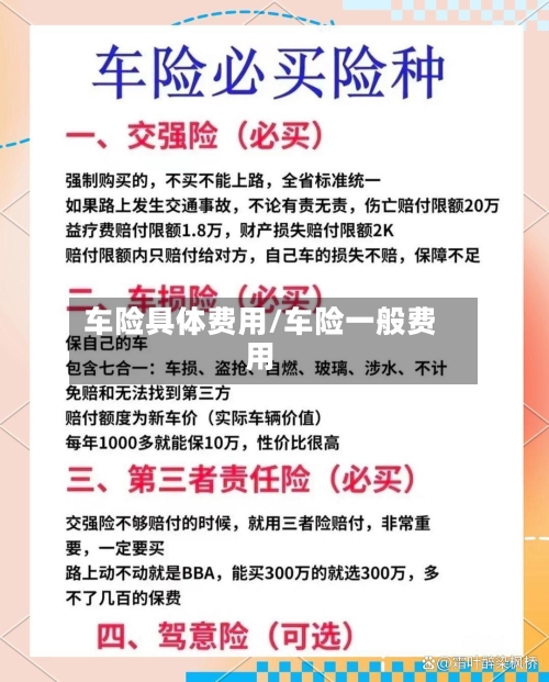 车险具体费用/车险一般费用-第2张图片