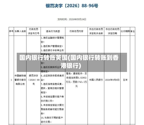 国内银行转账英国(国内银行转账到香港银行)
