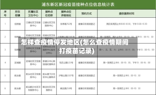 怎样查疫情停发地区(怎么查疫情期间打疫苗记录)-第3张图片
