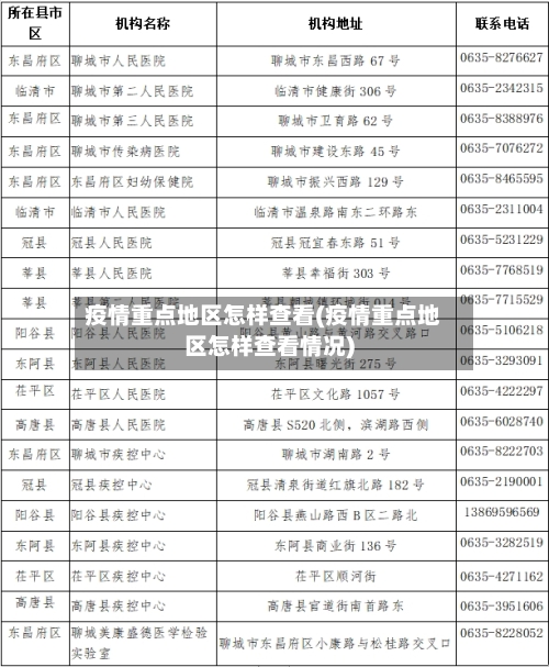 疫情重点地区怎样查看(疫情重点地区怎样查看情况)-第2张图片