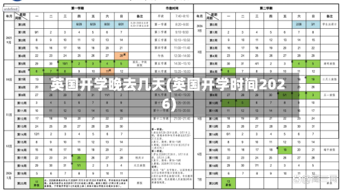英国开学晚去几天(英国开学时间2026)