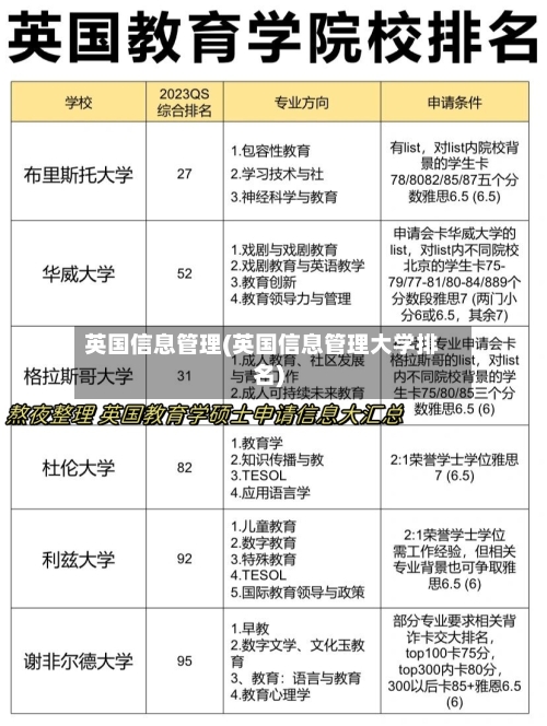 英国信息管理(英国信息管理大学排名)-第2张图片