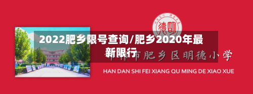 2022肥乡限号查询/肥乡2020年最新限行-第3张图片
