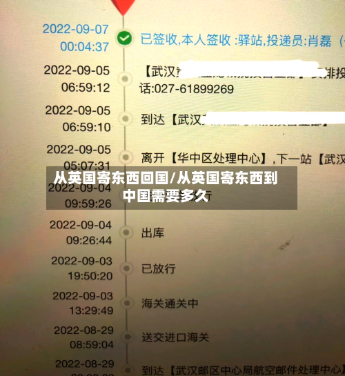 从英国寄东西回国/从英国寄东西到中国需要多久