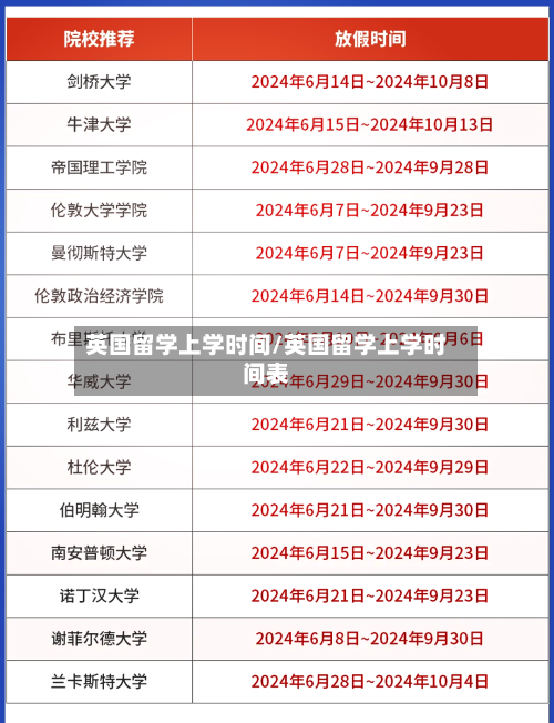 英国留学上学时间/英国留学上学时间表-第2张图片