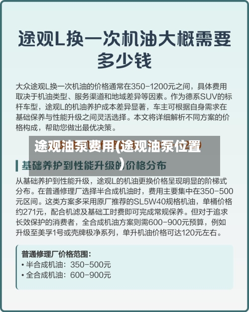 途观油泵费用(途观油泵位置)