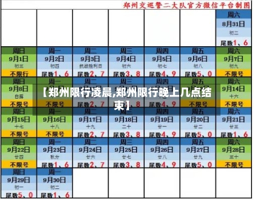 【郑州限行凌晨,郑州限行晚上几点结束】-第2张图片