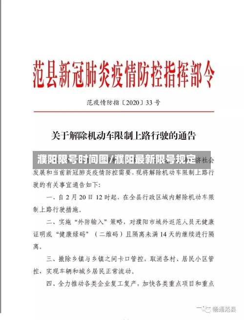 濮阳限号时间图/濮阳最新限号规定-第2张图片