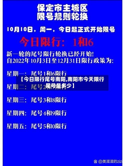 【今日限行尾号南阳,南阳市今天限行尾号是多少】