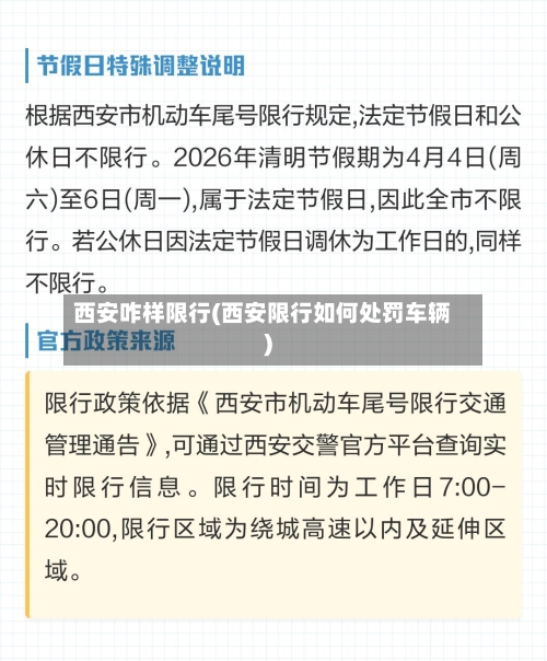 西安咋样限行(西安限行如何处罚车辆)