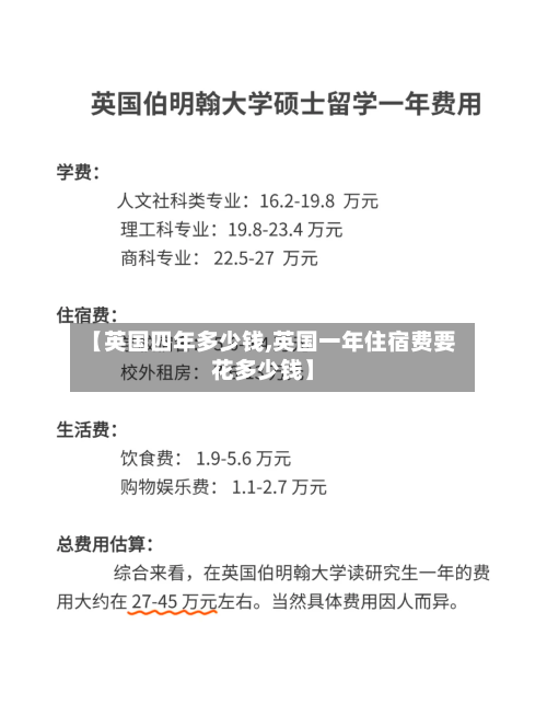 【英国四年多少钱,英国一年住宿费要花多少钱】-第3张图片