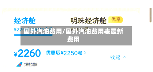 国外汽油费用/国外汽油费用表最新费用