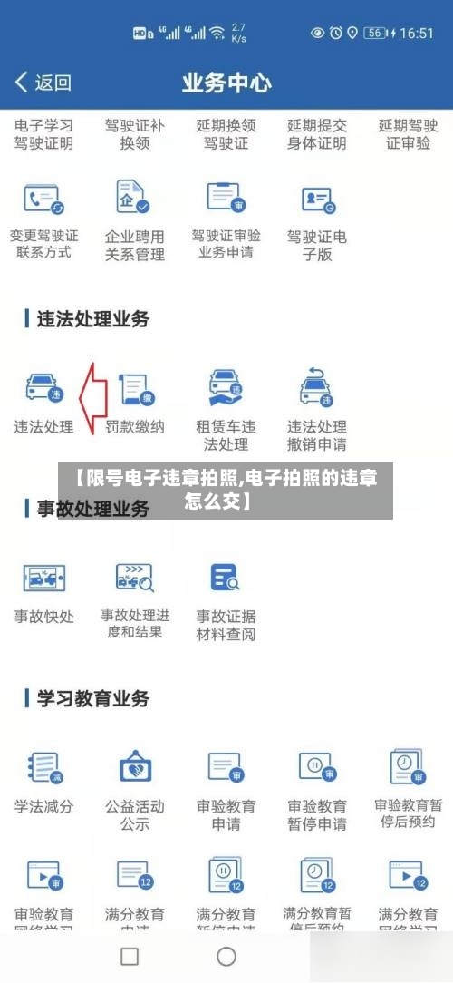 【限号电子违章拍照,电子拍照的违章怎么交】