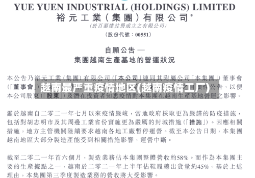 越南最严重疫情地区(越南疫情工厂)-第3张图片