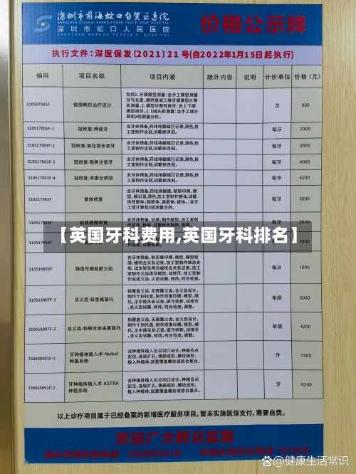 【英国牙科费用,英国牙科排名】-第2张图片